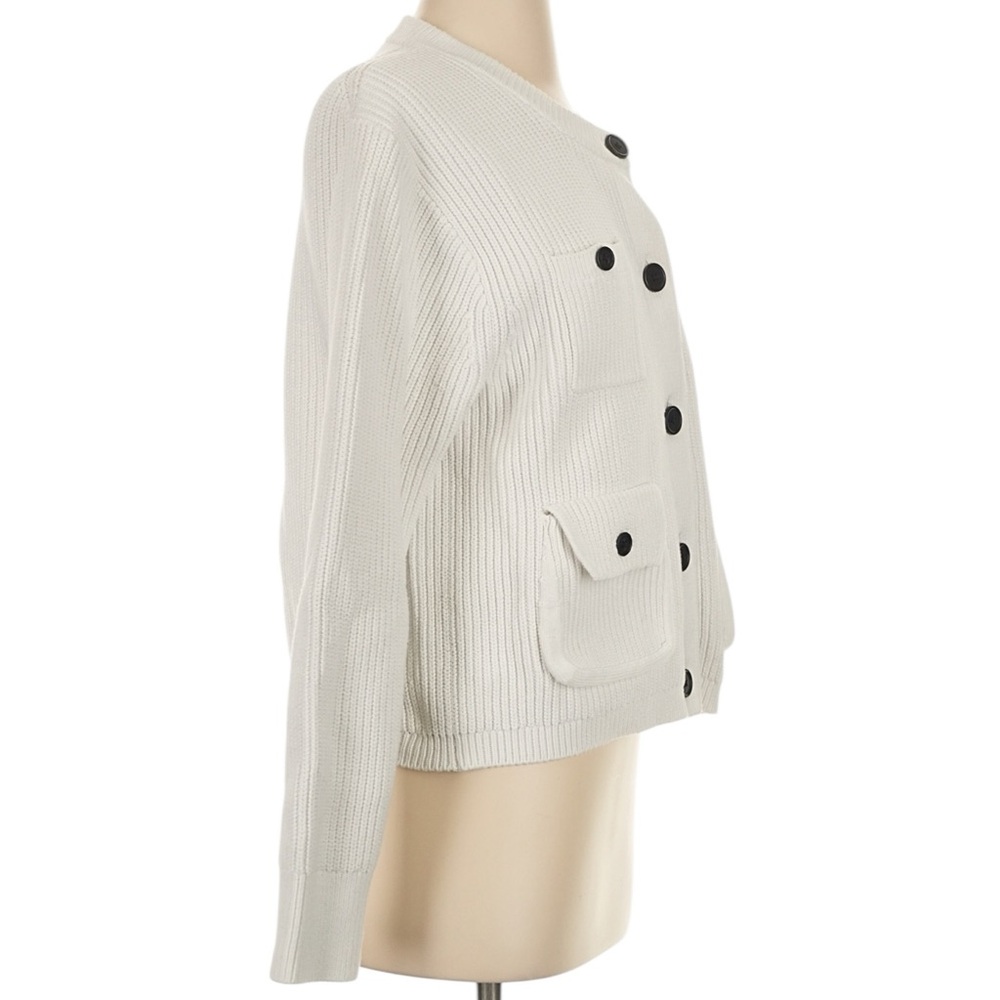 J. Crew Four Pocket Cardigan S Relaxed Fit Soft Cotton Chunky Knit Nautical - Picture 4 of 9